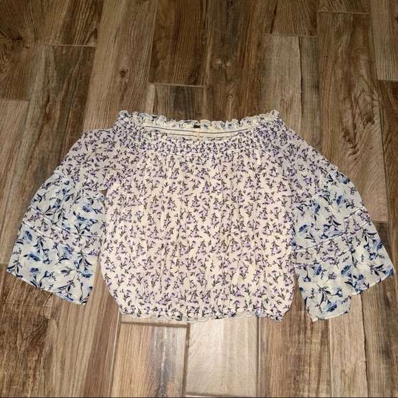 Free People Rose Valley Off the Shoulder Blouse - Picture 2 of 4